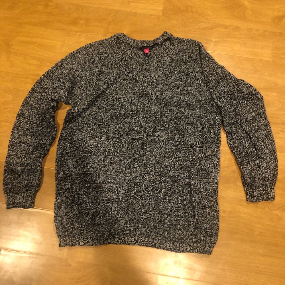 V-neck oversized sweater